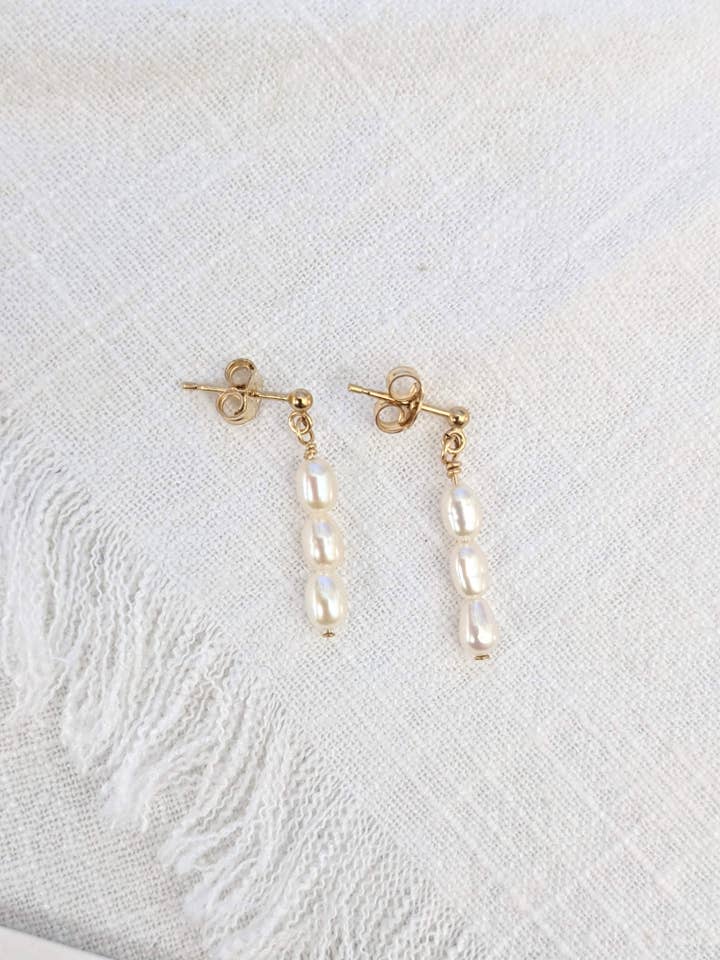 Pearl Drop Earrings for wholesale by From The Sea & Me