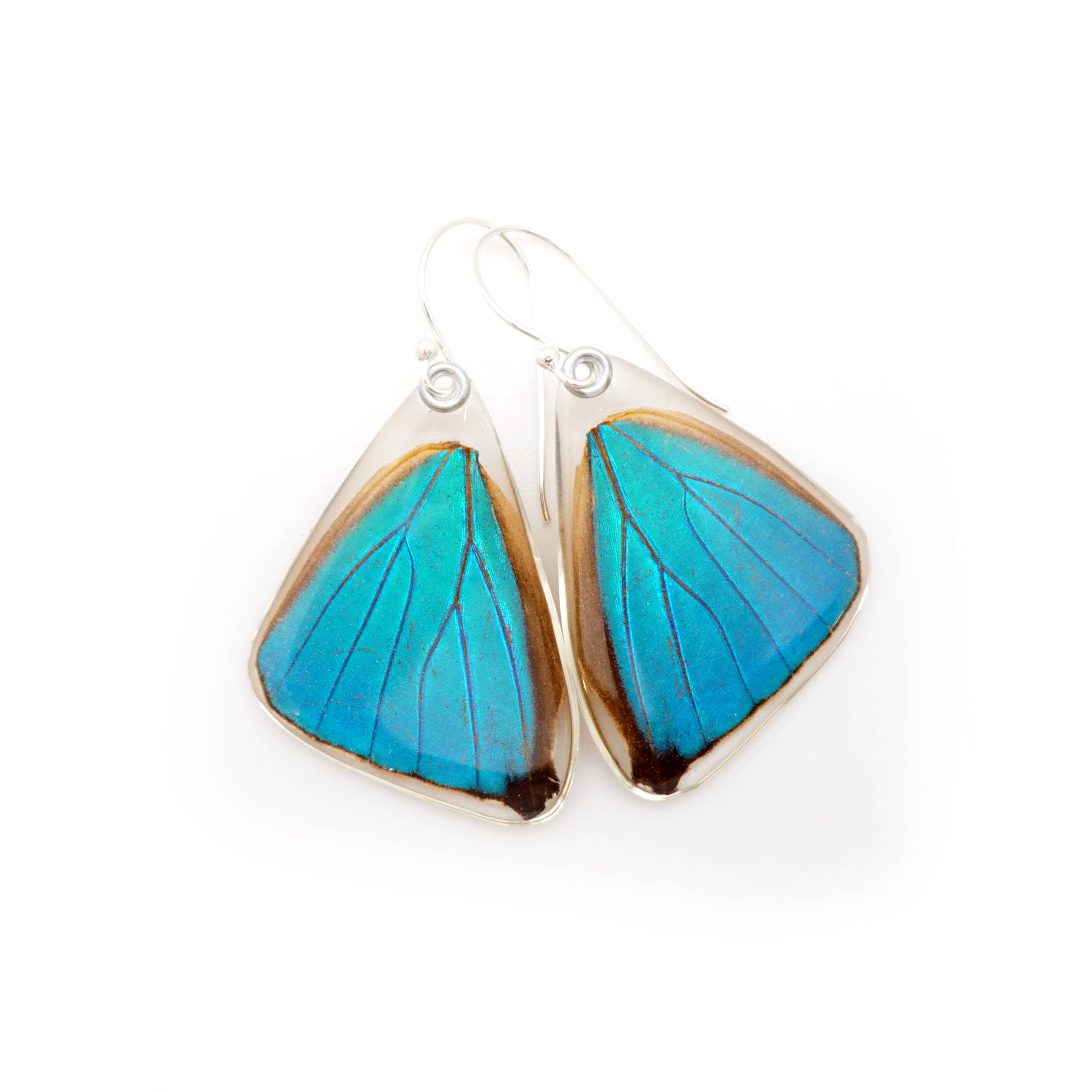 Lilac butterfly earrings Boho butterfly hoops Clay handmade earrings. Long dangle butterfly earrings