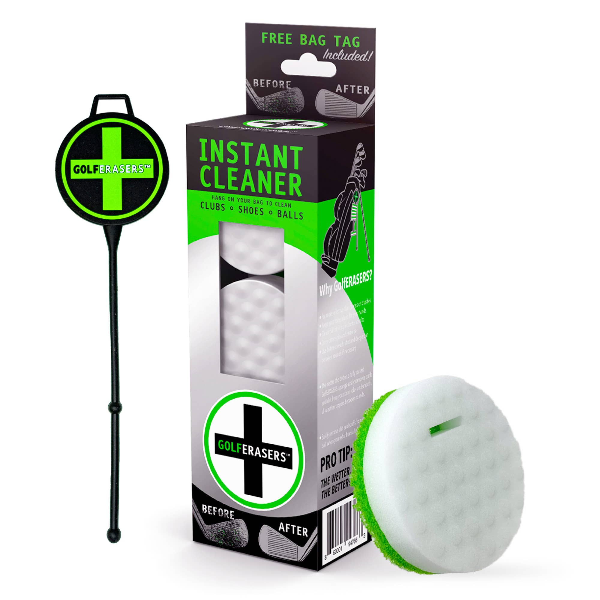 SneakERASERS - Venta al por mayor Accesorios de deporte - Limpiador de golf instantáneo GolferAers, 6 pk con atadura de etiqueta de bolsa1