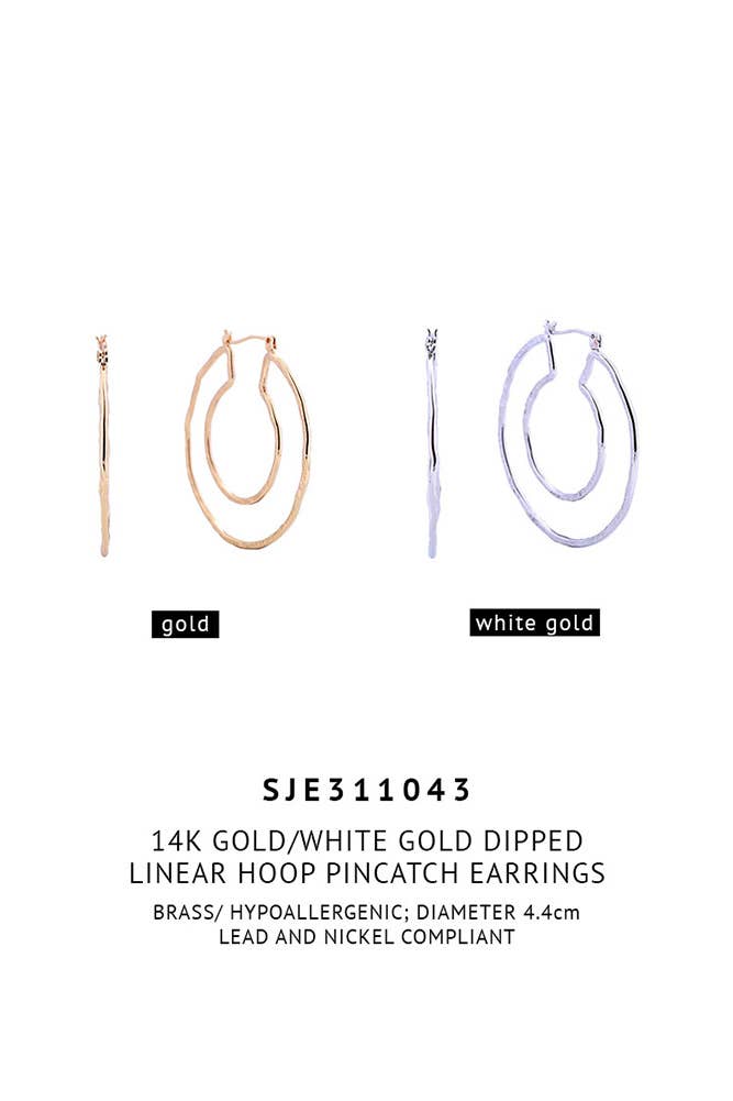 Hana – wholesale Hoop-örhängen – 14K Linear Hoop Pincatch örhängen2