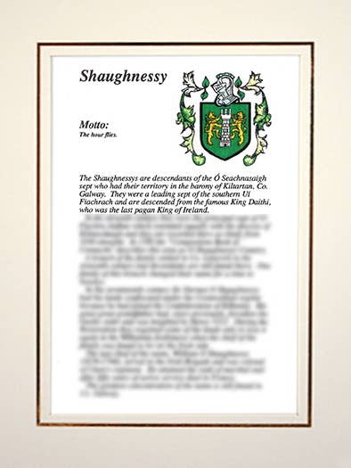 Shaughnessy for wholesale by Family Histories