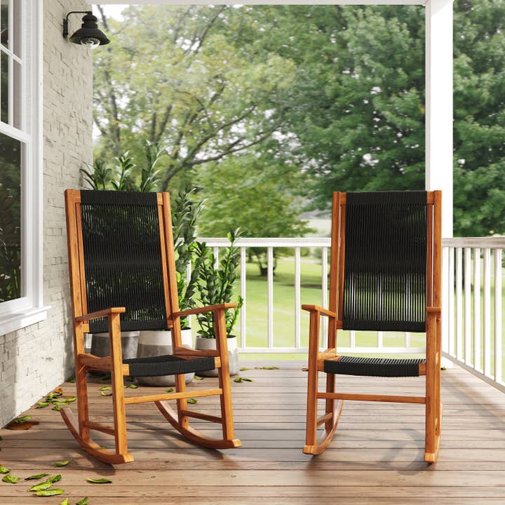 East Green Hudson Modern Outdoor Rocking Chair for wholesale by The Porch Swing Company