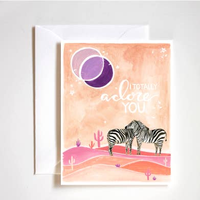 Stephanie Tara Stationery - Wholesale Love Card - I Totally Adore You Greeting Card