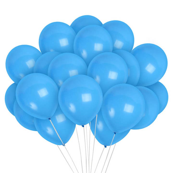 Matte Light Blue Balloons - 12 Inch Latex Balloons for wholesale by Treasures Gifted