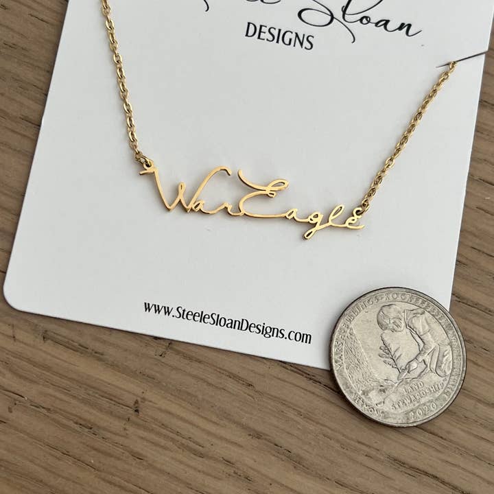 Steele Sloan Designs - Wholesale Pendant/Charm Necklace - NEW! Auburn War Eagle Game Day Necklace Gift for Auburn Fan