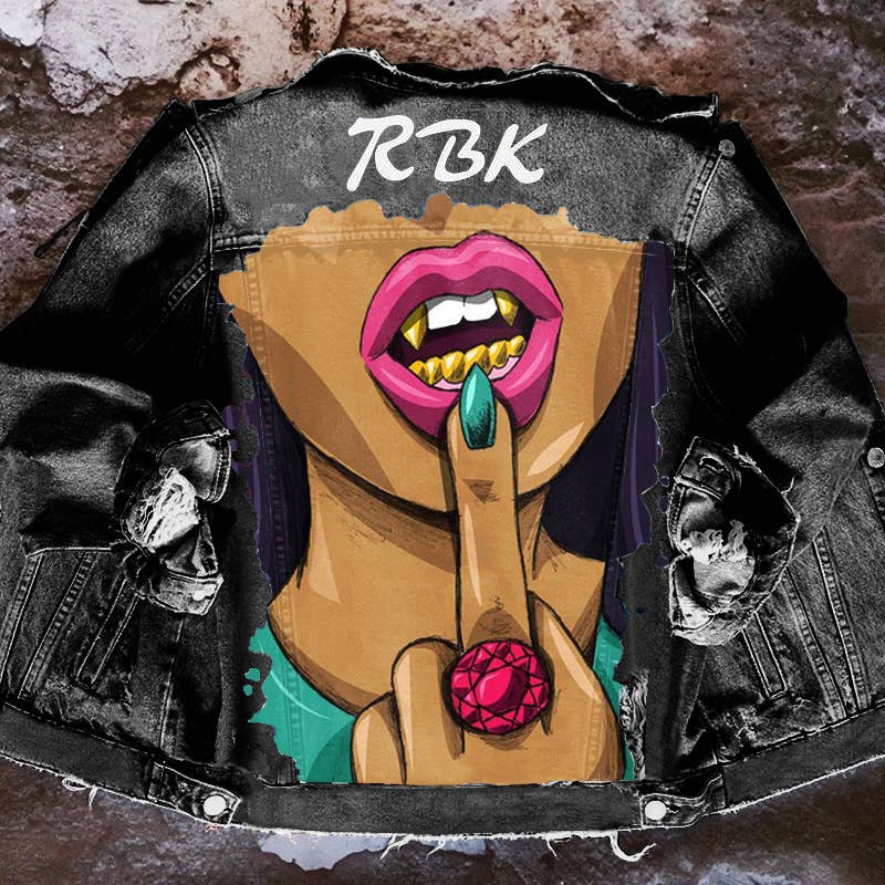 Tourtiwi - Wholesale Denim Jacket - Women's - Printed autumn and winter denim jacket11