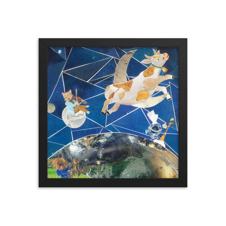 more the merrlier - Wholesale Art Print - Hey Diddle Diddle Collage Art Nursery Print6