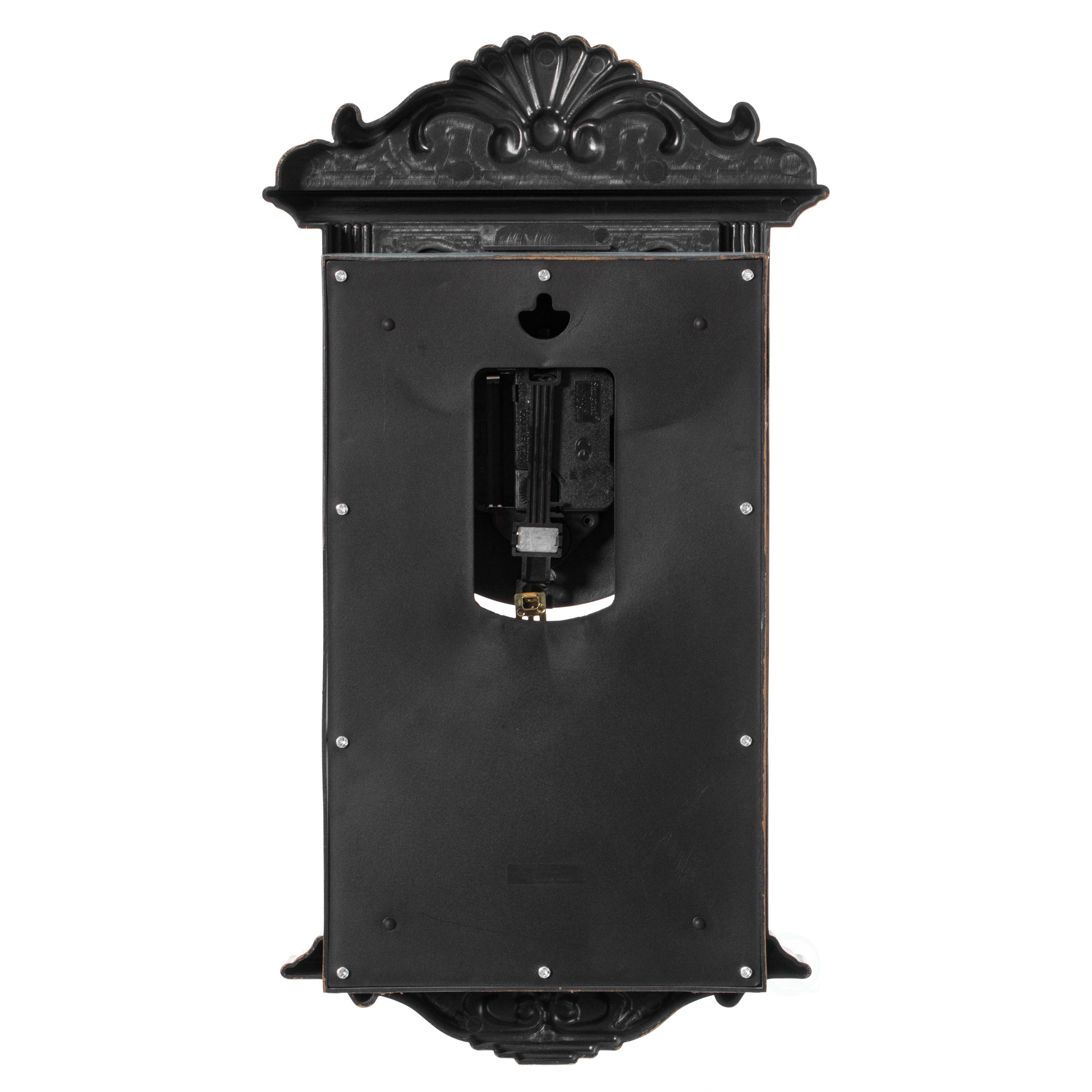 Quickway Imports - Wholesale Wall Clock - Vintage Grandfather Wood Looking Plastic Pendulum Wall Clock7