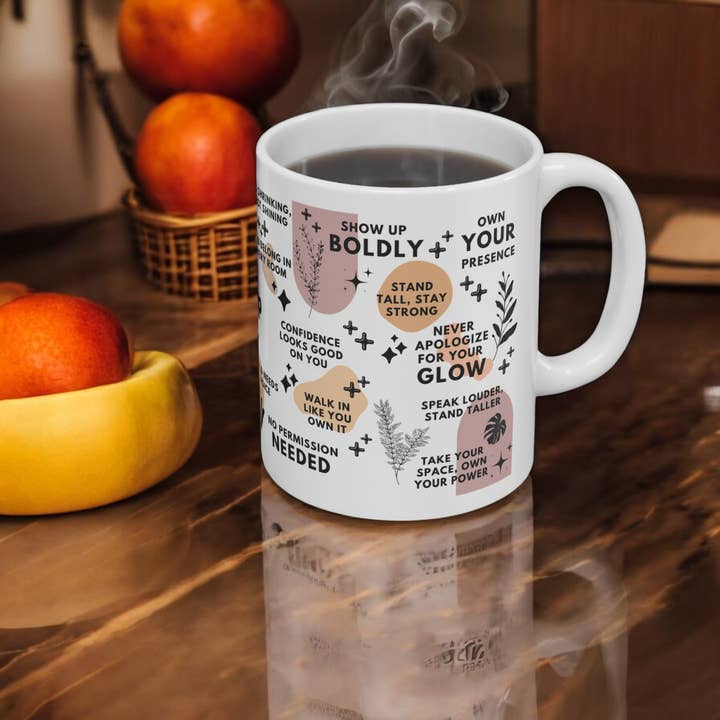 EMESLY - Wholesale Coffee Mug - Take Up Space Motivational Ceramic Coffee Mug; 11oz/15oz1