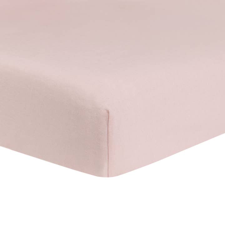 Petal Pink Linen Crib Sheet | Linen Blend Crib Sheet for wholesale by Liz And Roo