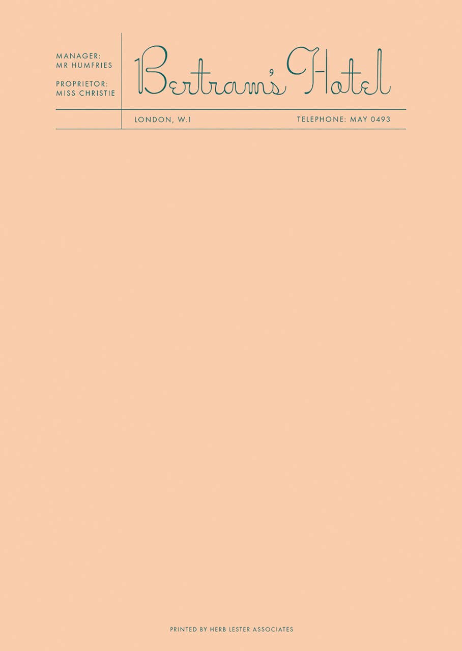 Herb Lester Associates - Wholesale Notepad - Bertram's Hotel: Fictional Hotel Notepad Set1