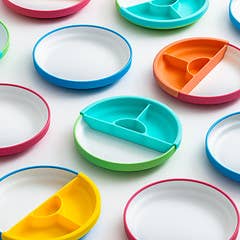 Kit OmiePlate 1 Assiette + 1 Séparateur Multicolore pour la vente par OmieLife