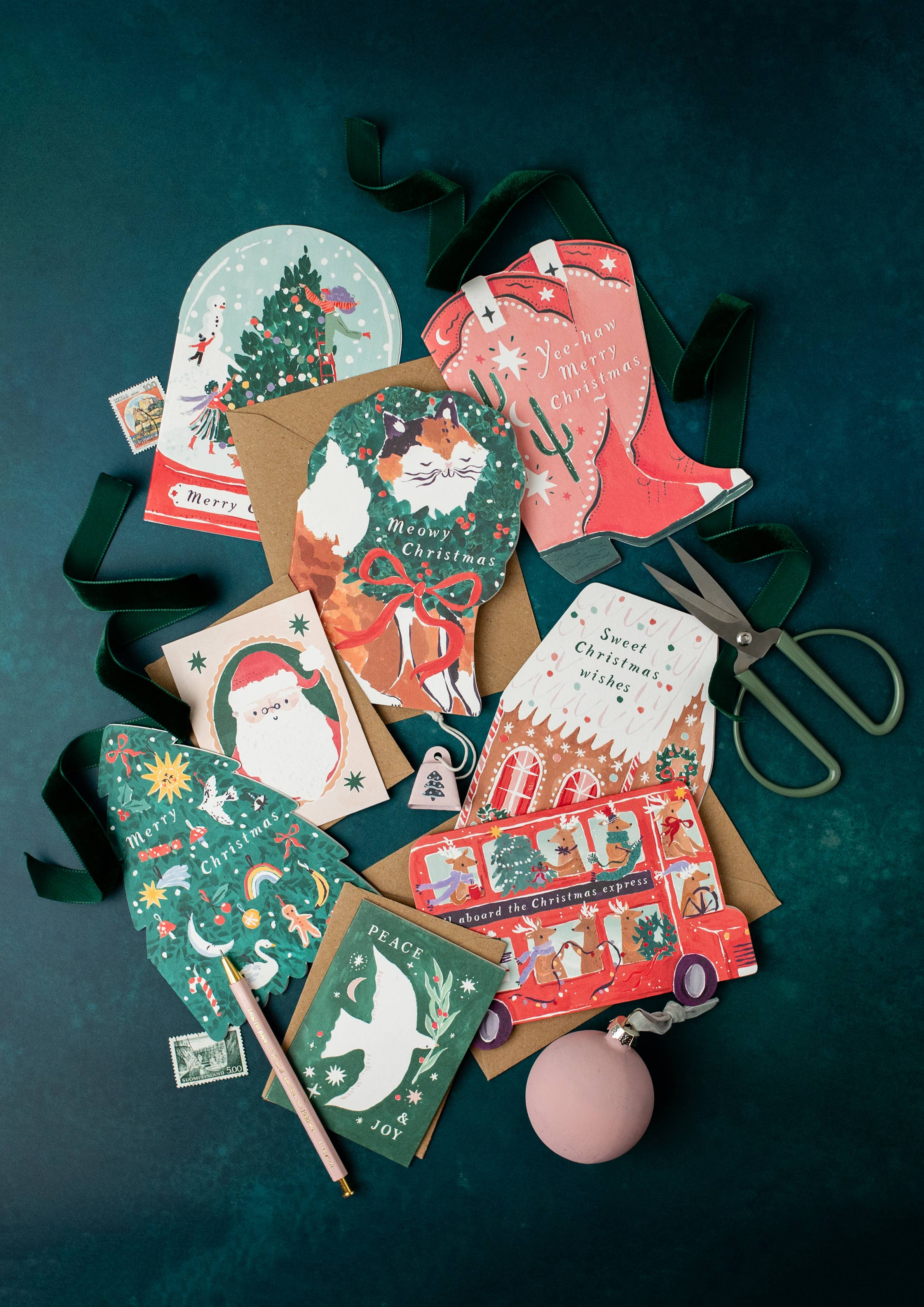 Sister Paper Co. - Vente Cartes de Noël - Carte de Noël Cowboy Boots | Cartes de vœux de Noël2