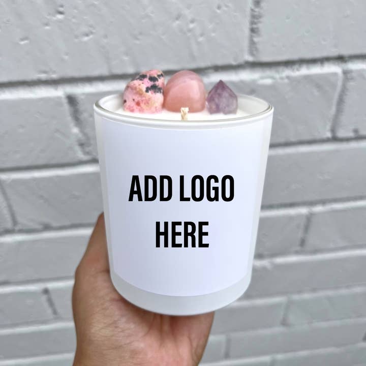 OULA CRYSTAL CO - Wholesale Jar/Filled Candle - Private Label Crystal Candle Custom Crystal Infused Candle