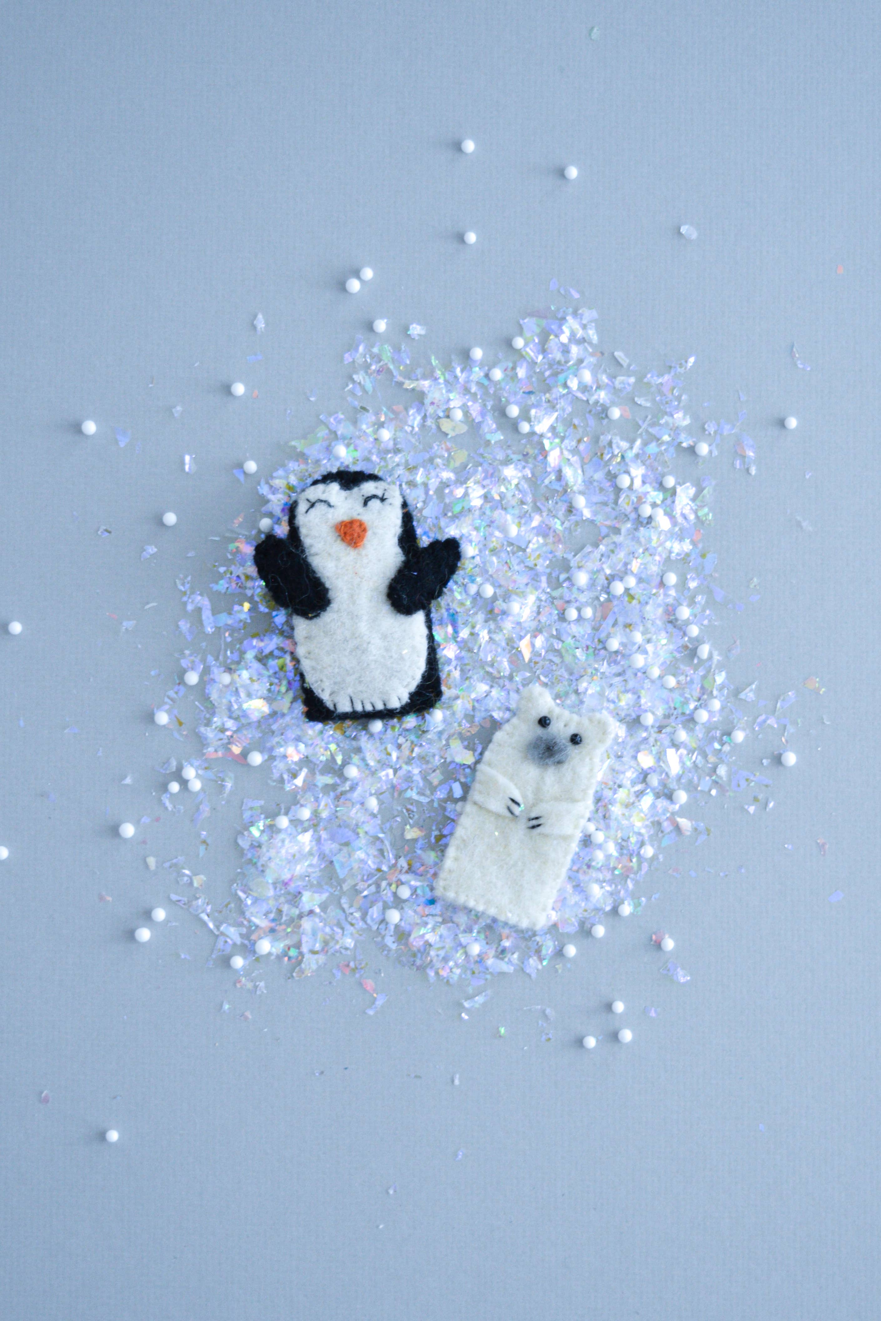 Nivas - Wholesale Finger Puppet - Kids & Baby - Finger Puppet - Penguin and Polar Bear Set2