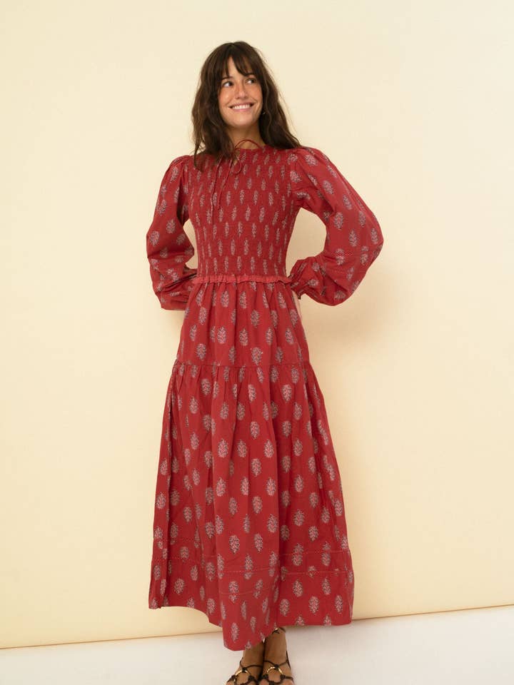Camila dress burgundy for wholesale by Sonmer Shop USA