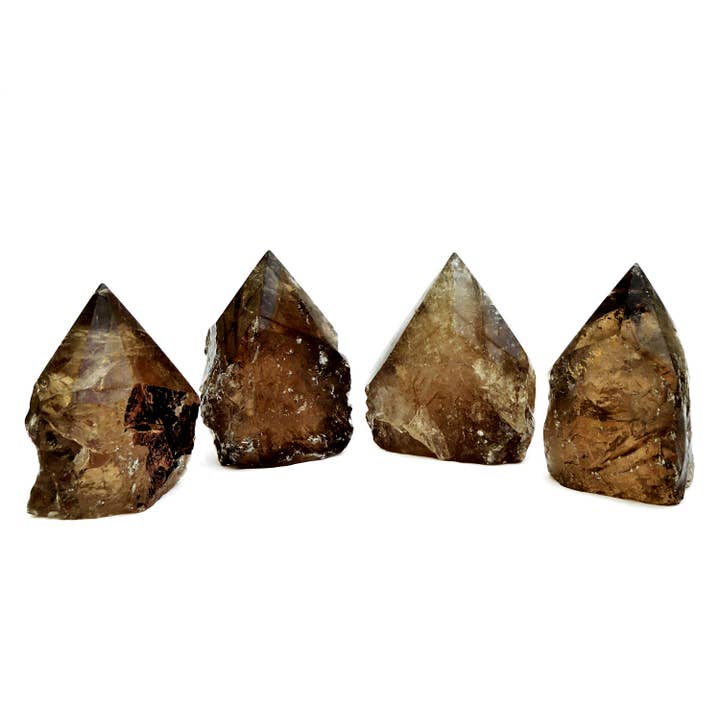 Kaia & Crystals - Wholesale Spiritual Stone/Crystal - Smoky Quartz Semi Polished Point (Brazil) - (200g - 450g) Extra Quality