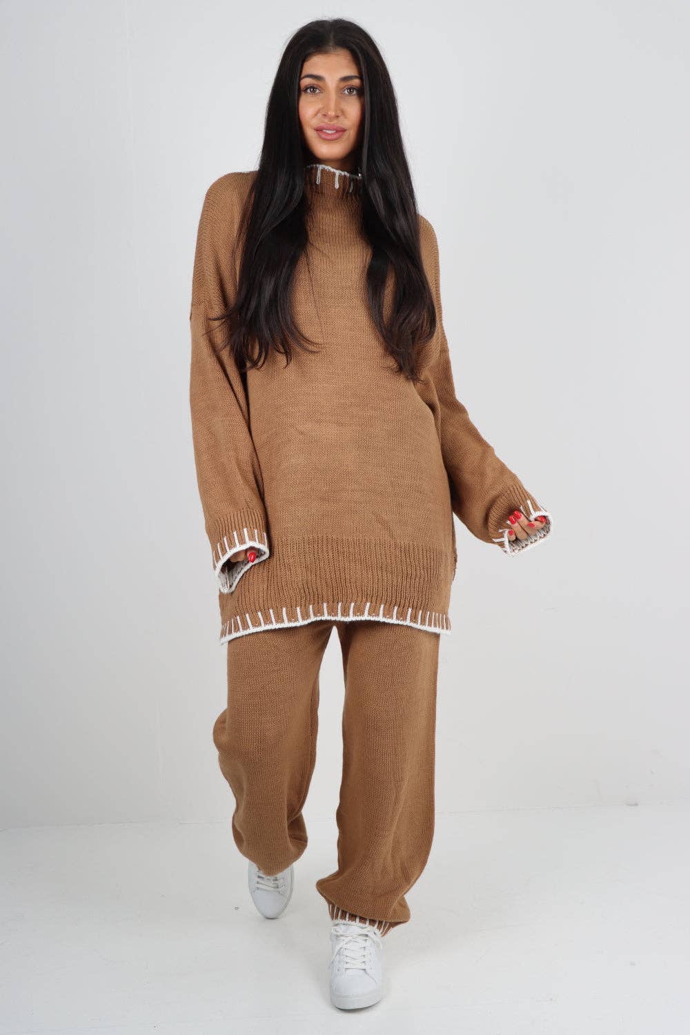 Miss Bold – Engroshandel Loungesæt - Dame – Italienske oversize strikkede sæt i matchende design21