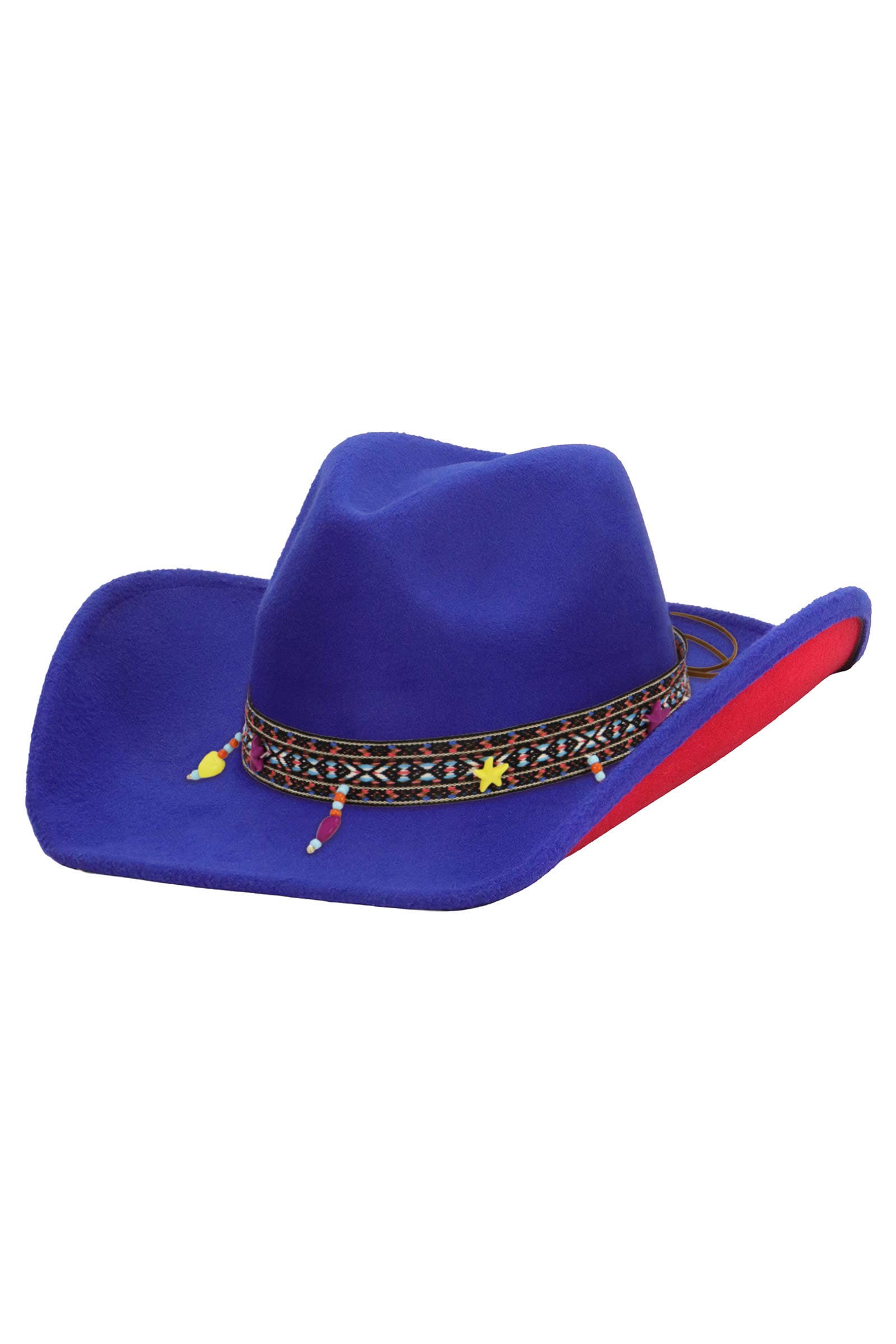 Cap Zone - Wholesale Cowboy Hat - Unisex - Navajo Baja Band Two Tone Felt Cowboy Hat9