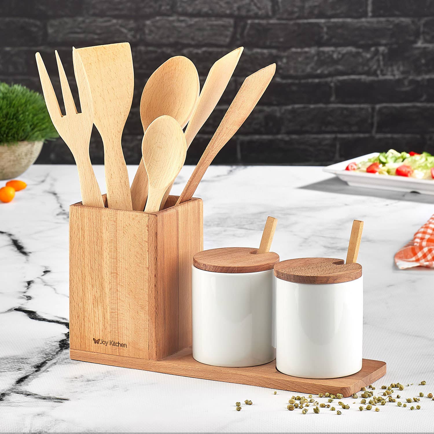 Joy Kitchen - Wholesale Kitchen Storage/Organizer - Porseleinen bekers met keukengerei en houder1