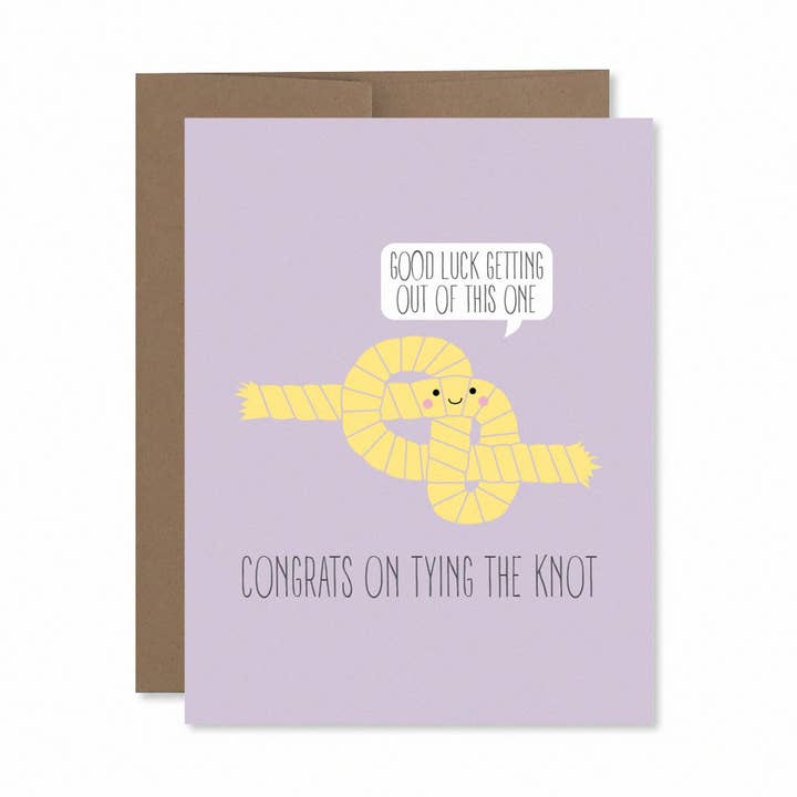 Congrats on Tying the Knot Card for wholesale by corgicardco