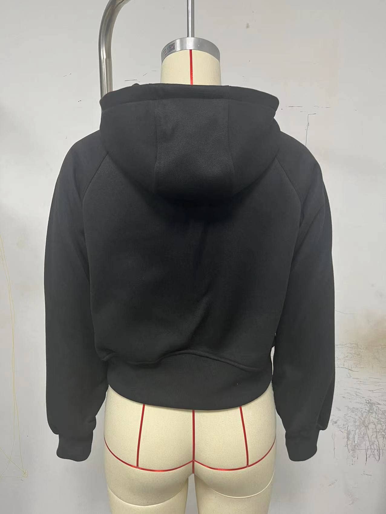 NINEXIS - Vente Sweat à capuche – femme - CWOHOL0366_Haut à capuche décontracté zippé à manches longues4