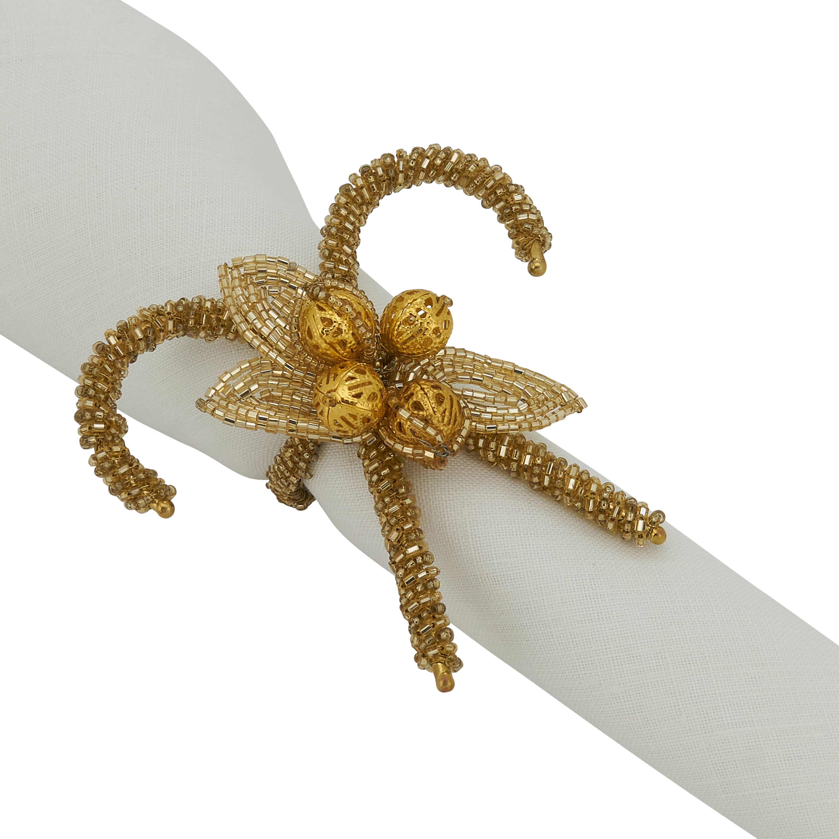 Saro Lifestyle - Wholesale Napkin Ring - Candy Cane Napkin Ring2