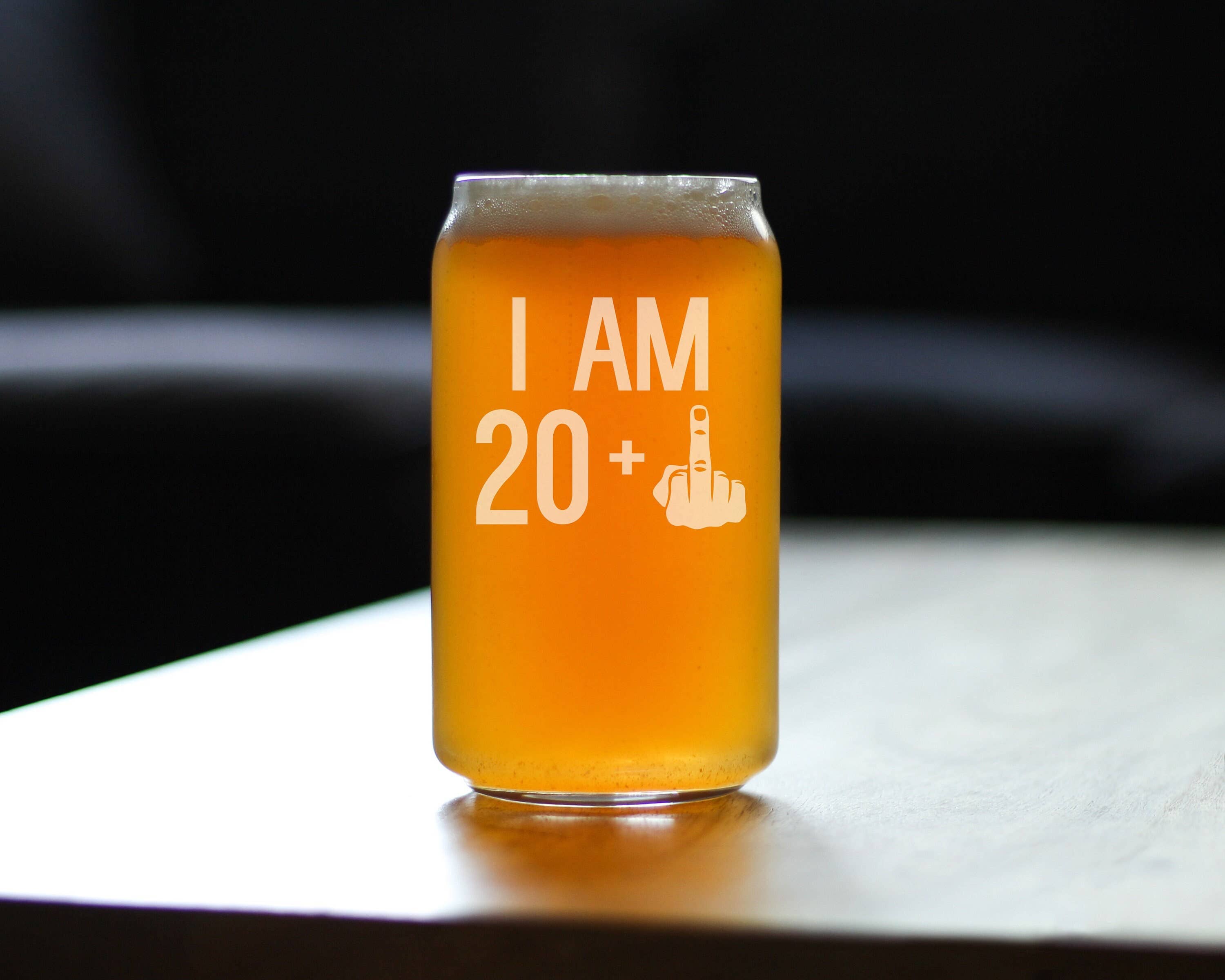 bevvee - Venta al por mayor Jarras de cerveza - Regalos de 21 cumpleaños: 20 latas de cerveza Middle Finger, vaso de cerveza1