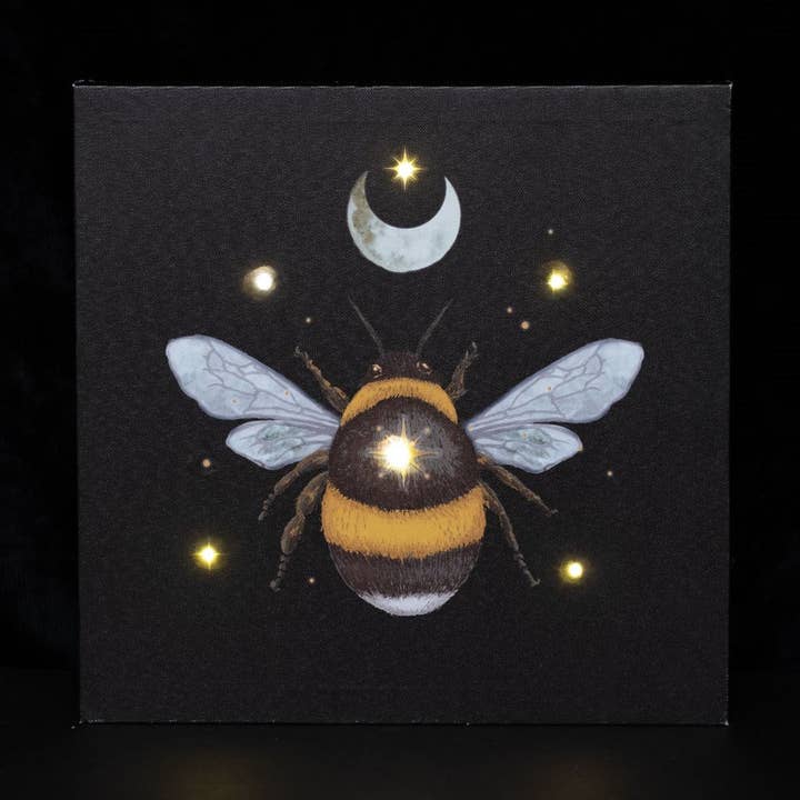 Forest Bee Light Up Canvas Plaque for wholesale by Something Different Wholesale