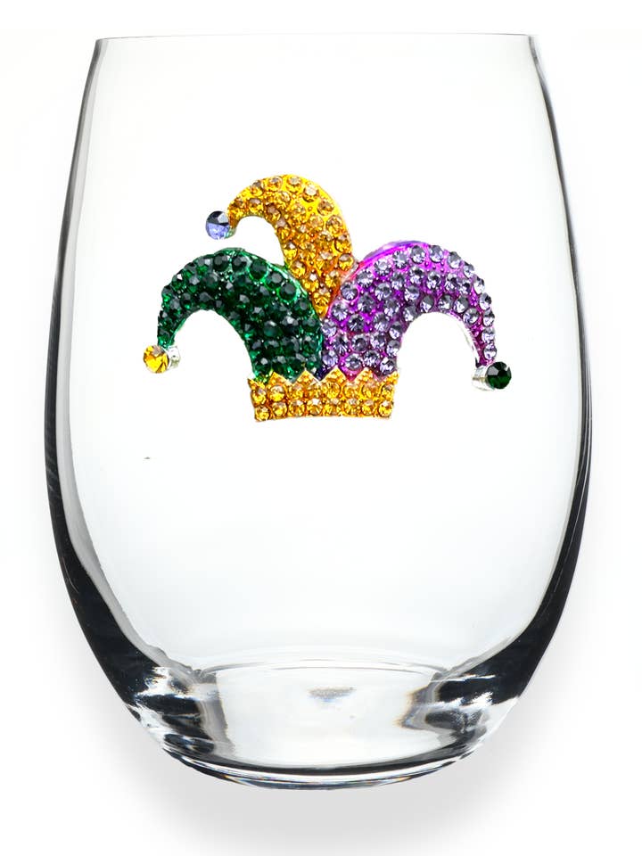 Mardi Gras Jester Hat Stemless for wholesale by The Queens' Jewels®