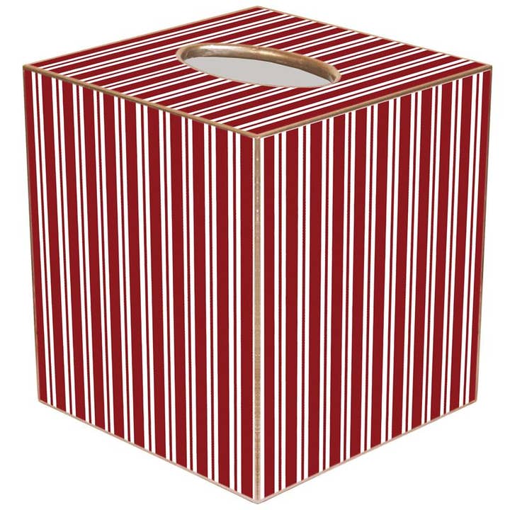 Marye-Kelley - Wholesale Tissue Box - Red Stripe Tissue Box Cover