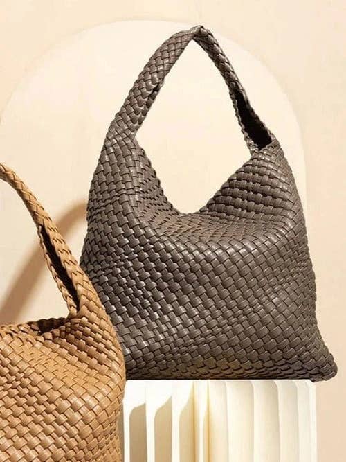 TG10640 Tiara Woven Hobo Tote Bag With Pouch for wholesale by MiMi Wholesale