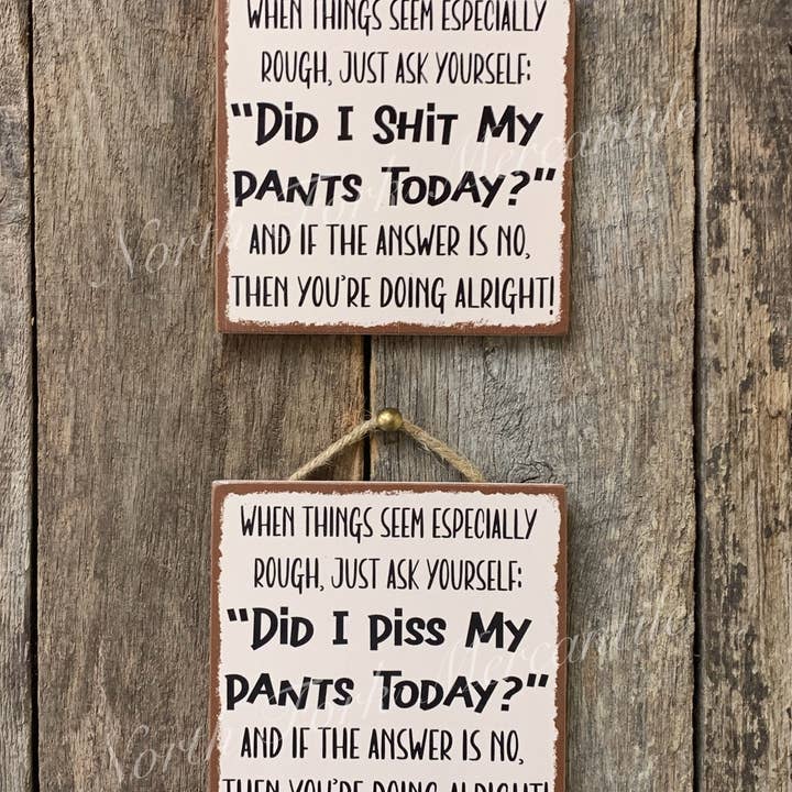 When Things Seem Rough, Shit Pants, Piss Pants for wholesale by North Fork Mercantile