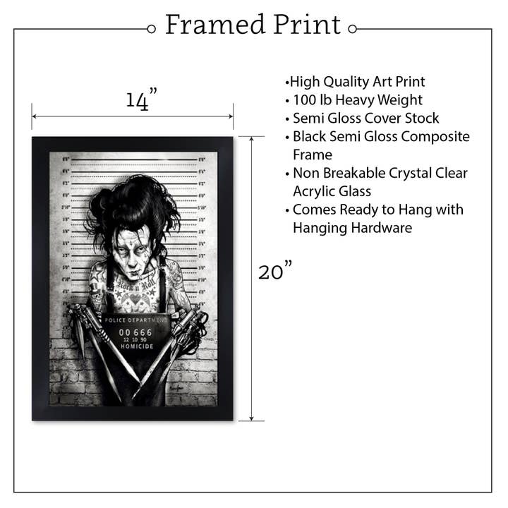 Black Market Art - Wholesale Art Print - Eddie Mugshot - Art Print3