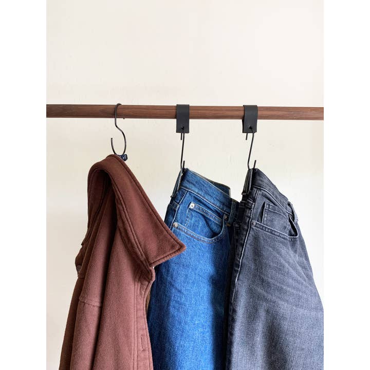 Keyaiira – Engroshandel Bøjle – Jean-displaykroge med læderstropper, sæt med 63