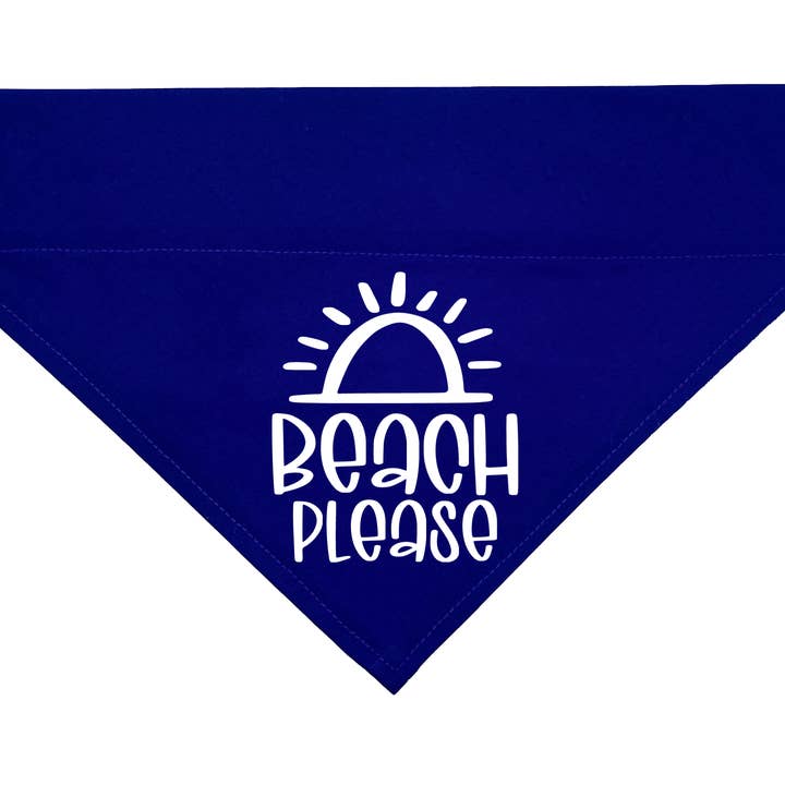 Woofingtons & Company – wholesale Pet bandana – Dog – Beach Please - Funny Quote Over Collar Dog Bandana7