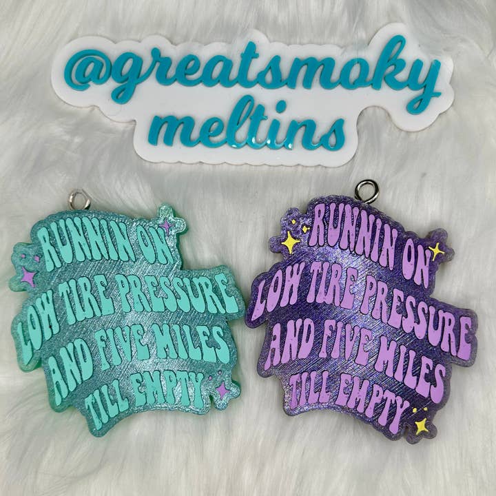 Low Tire Pressure Freshie for wholesale by Great Smoky Meltin’s, LLC