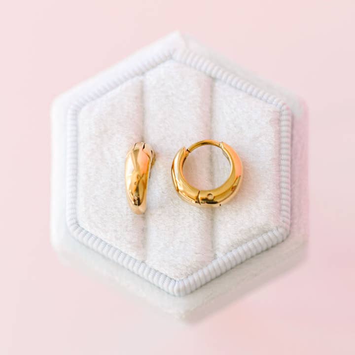 Small Teardrop Huggies for wholesale by Pierced Co