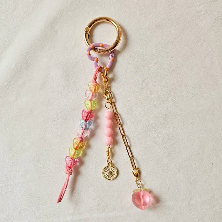 MKS America - Wholesale Keychain - Women's - Bohemia Acrylic link & Beads Chain Bag Charm Keychain6