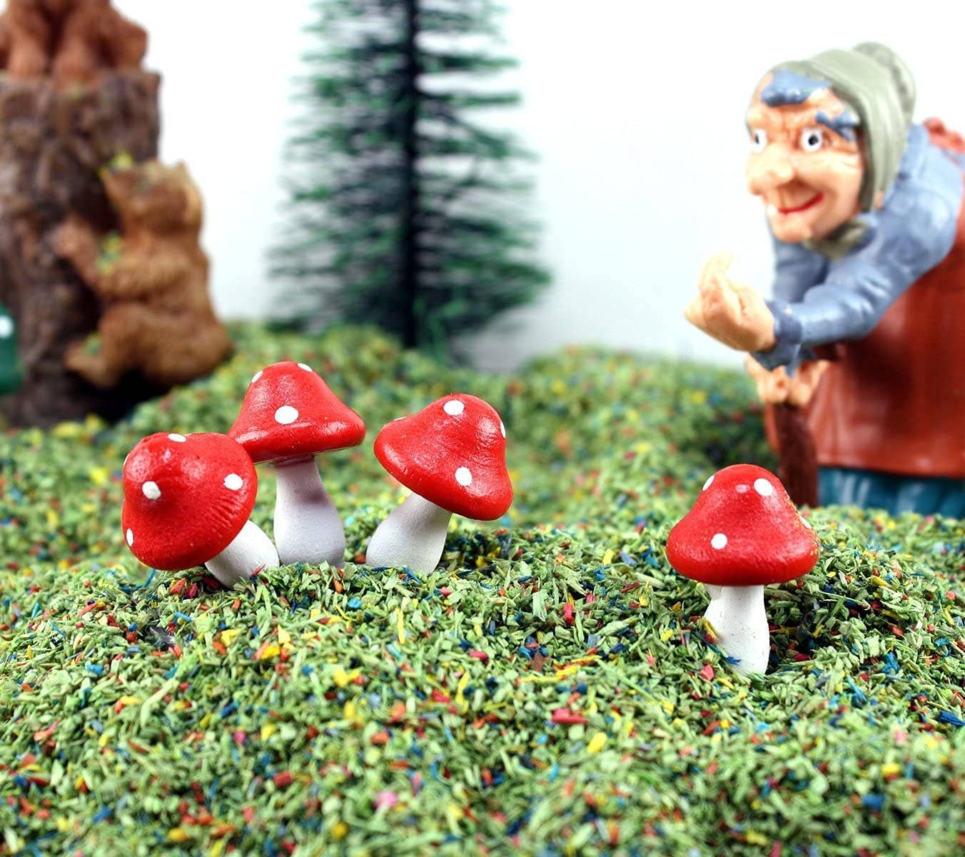 red Meyer Imports - Wood Mushrooms Hand Crafted - 3/4" - 6 Piece for wholesale on Faire4