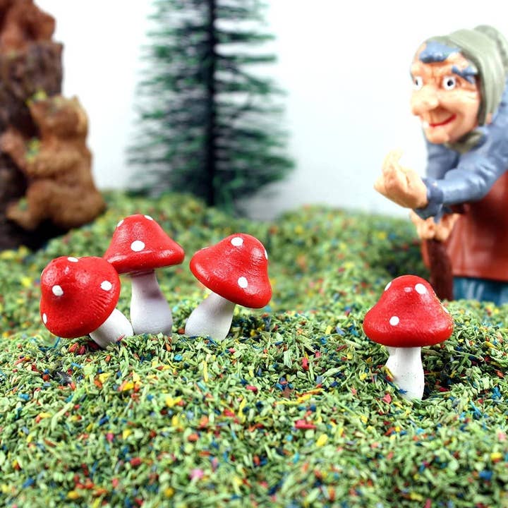 red Meyer Imports - Wood Mushrooms Hand Crafted - 3/4" - 6 Piece for wholesale on Faire4