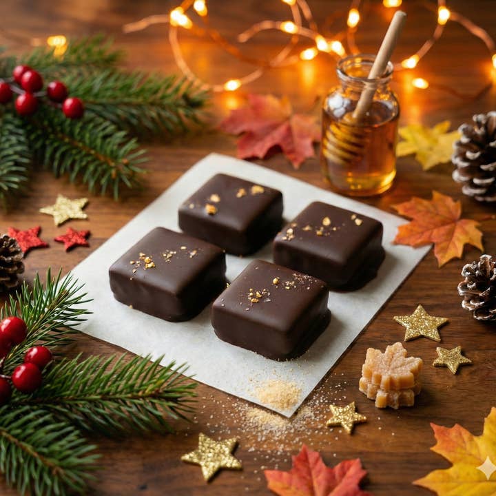 Farmhouse Chocolates - Wholesale Chocolate Box - 4 Piece Dark Chocolate Truffle Vermont Maple3