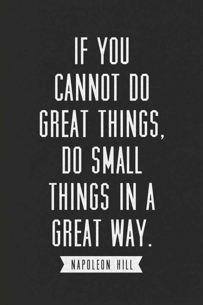 Multi Color Napoleon Hill If You Cannot Do Great Things Do Small Thing Great Poster  for wholesale on Faire0