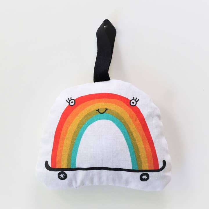 Organic Lavender Sachets/Ornaments (Rainbow on a Skateboard) for wholesale by Elvasia
