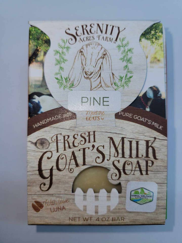 Goat's Milk Soap – Pine for wholesale by Serenity Acres Farm