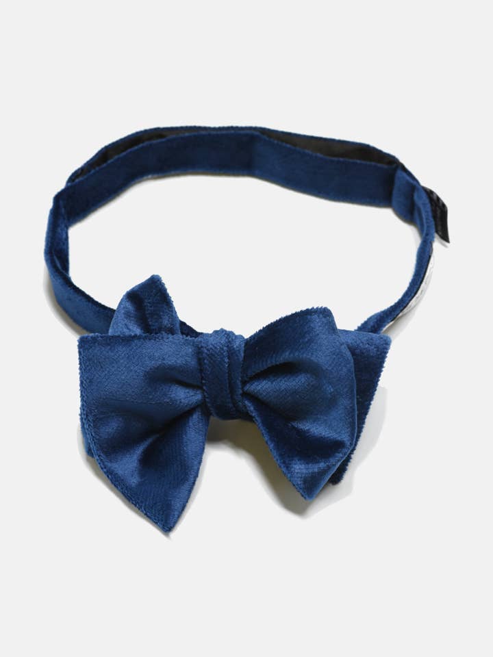 Midnight Navy Velvet Bow Tie for wholesale by Curated Basics