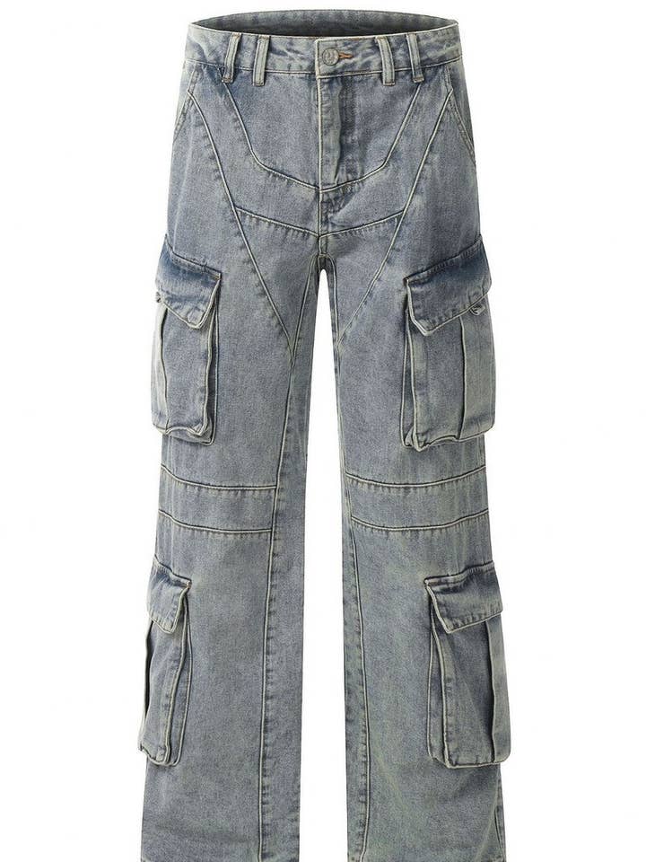 Blue Heavyweight High Street Jeans for wholesale on Faire