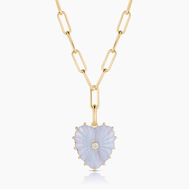 Collar con Clip de Encaje Azul Malene para venta al por mayor de THATCH