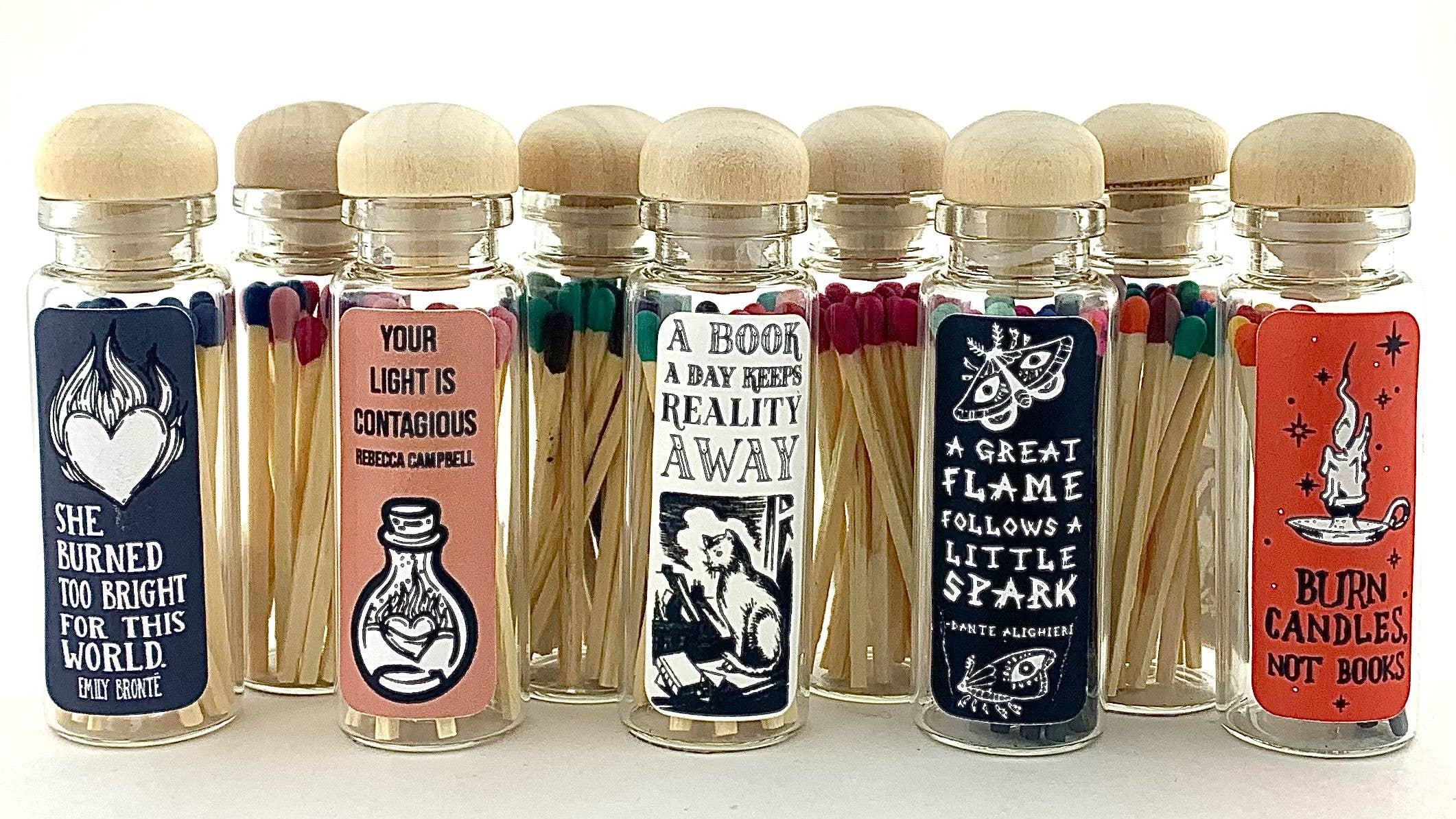 North Ave Candles - Wholesale Matches - Candle Matches / A Book A Day... / Rainbow Matches / Bookish2