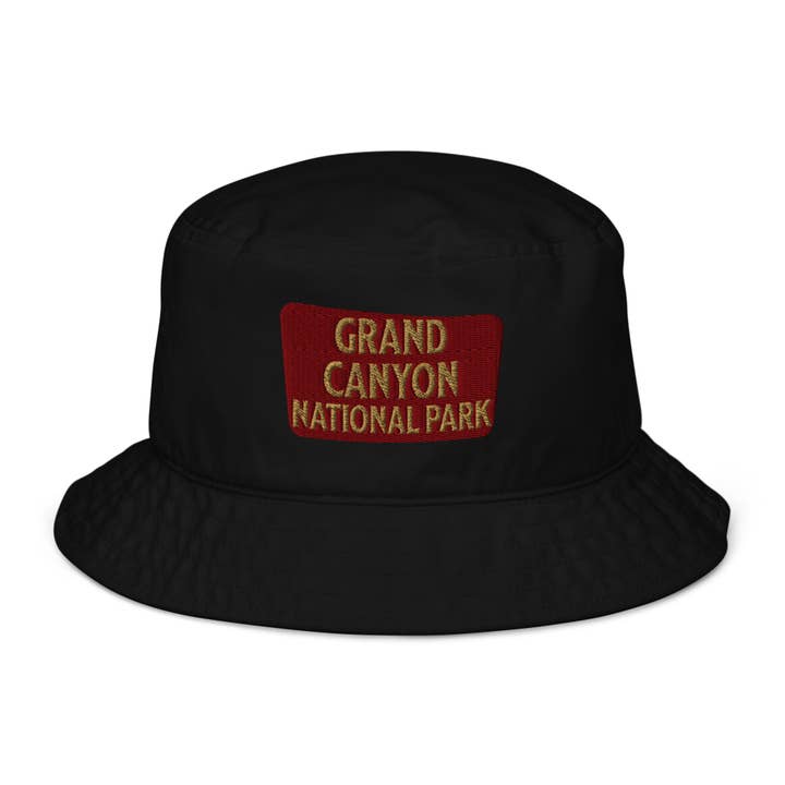 Grand Canyon National Park Sign Embroidered Organic Bucket Hat for wholesale by Park Service Apparel